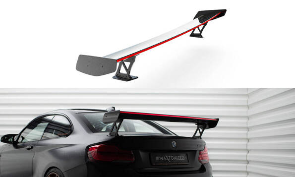 Carbon Spoiler With External Brackets Uprights + LED BMW M4 G82