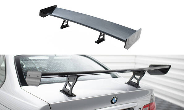 Carbon Spoiler With Internal Brackets Uprights  BMW 3 Coupe E46