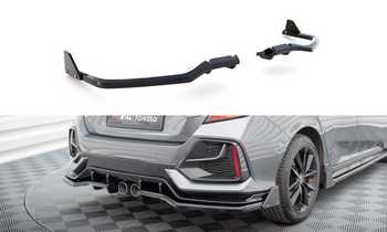 Hinten Splitter V.1 (mit einem vertikalem balken) + Flaps Honda Civic Sport Mk 10 Facelift