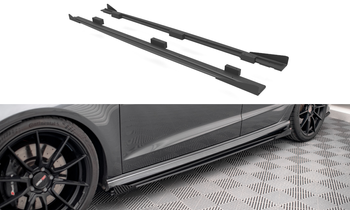 Street Pro Seitenschweller Diffusor + Flaps Audi S3 / A3 S-Line Sportback 8V Facelift