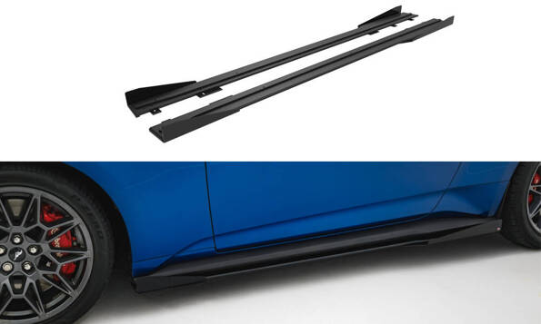 Street Pro Seitenschweller Diffusor + Flaps Ford Mustang GT Mk7