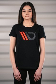 Womens Black T-shirt with red logo