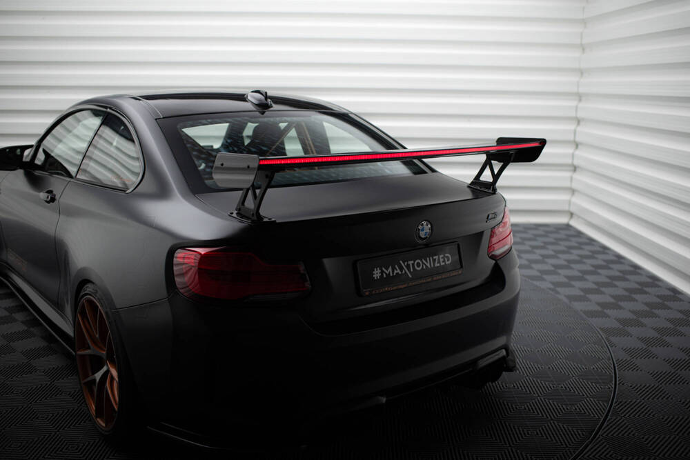 Carbon Spoiler With External Brackets Uprights + LED BMW M2 F87 / 2 / 2 M-Pack F22