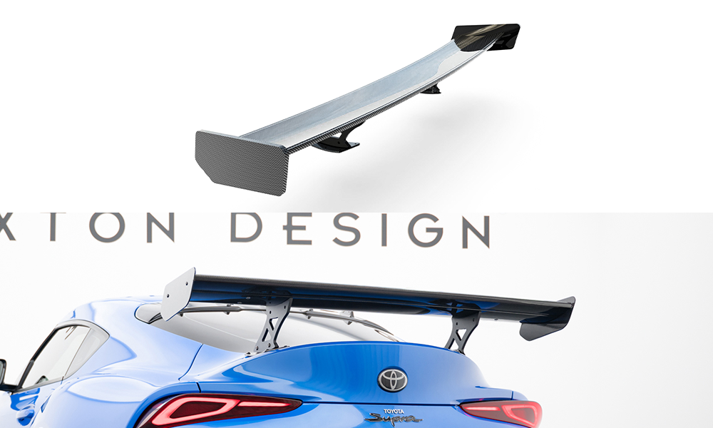 Carbon Spoiler With External Brackets Uprights  Toyota Supra Mk5