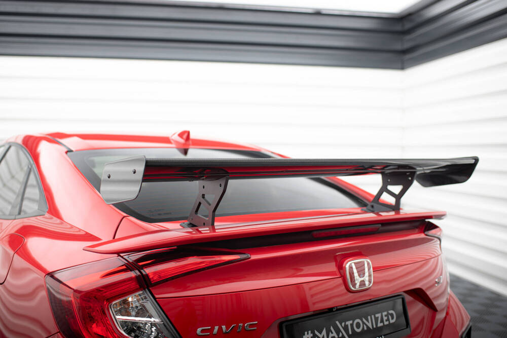 Carbon Spoiler With Internal Brackets Uprights Honda Civic SI Mk10