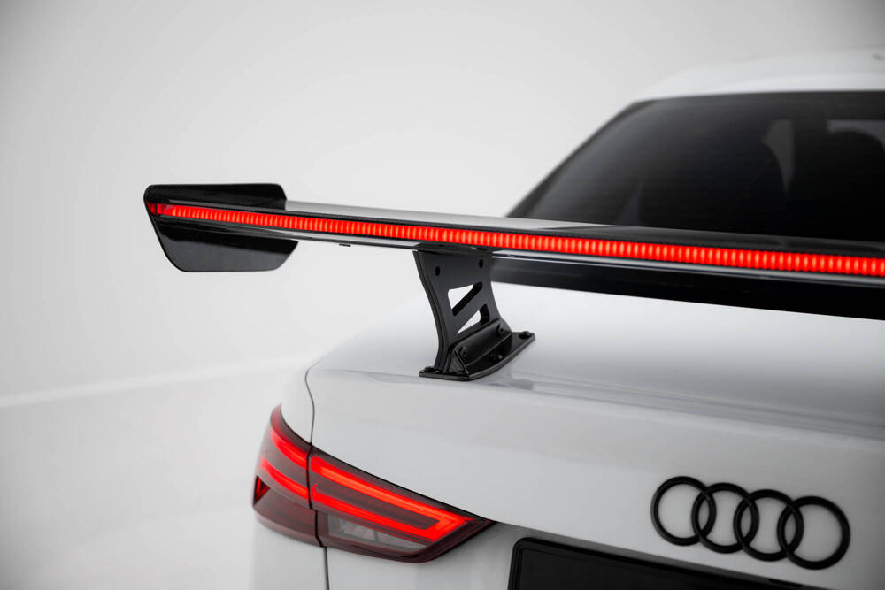 Carbon Spoiler With Internal Brackets Uprights + LED Audi A3 / A3 S-Line / S3 / RS3 Sedan 8V / 8V Facelift