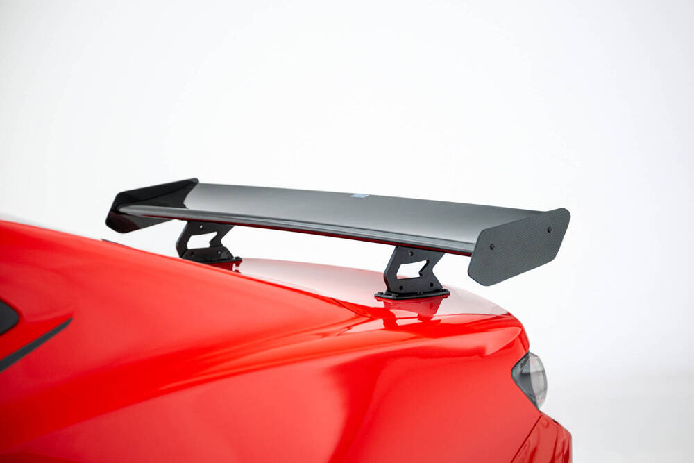 Carbon Spoiler With Internal Brackets Uprights + LED Chevrolet Camaro SS Mk6 Facelift