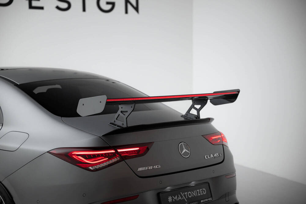 Carbon Spoiler With Internal Brackets Uprights + LED Mercedes-Benz CLA Coupe C118 / C118 Facelift