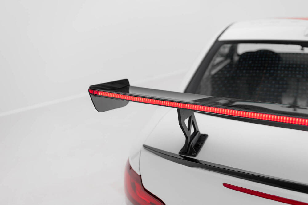 Carbon Spoiler With Internal Brackets Uprights V.1 + LED BMW 1 M E82