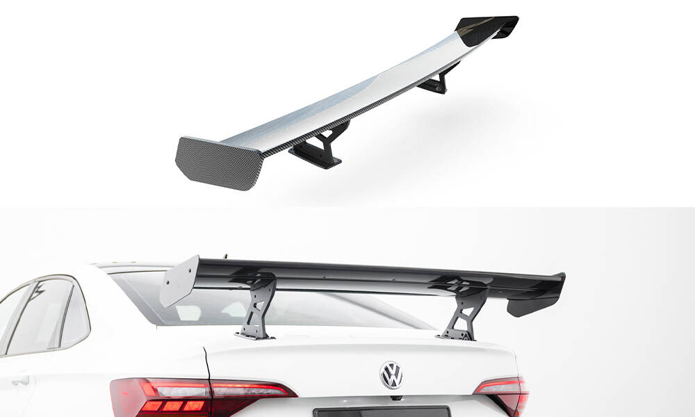 Carbon Spoiler With Internal Brackets Uprights  Volkswagen Jetta GLI Mk7