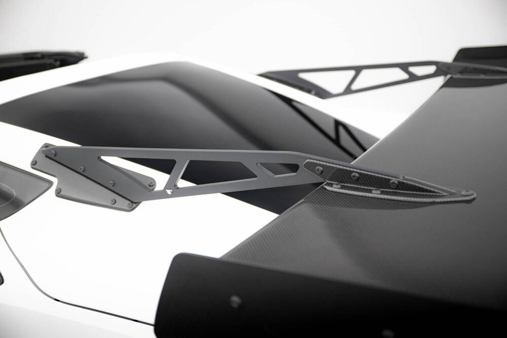 Carbon Spoiler With Upper Swan Mounting + LED Chevrolet Corvette Stingray / Grand Sport C7