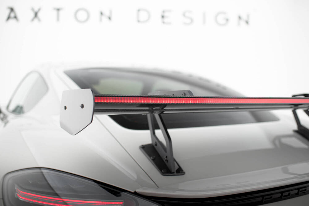 Carbon Spoiler With Upper Swan Mounting V.2 + LED Porsche 718 Cayman 982c