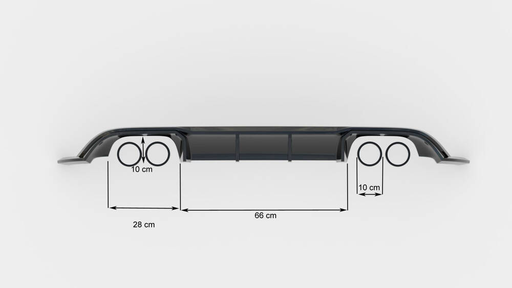 Diffusor Satz V.1 Volkswagen Golf R Hatchback Mk7 Facelift