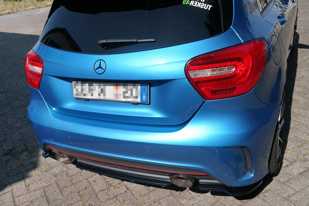 Hinten Splitter (MIT EINEM VERTIKALEN BALKEN) MERCEDES-BENZ W176 AMG-LINE VOR FACELIFT