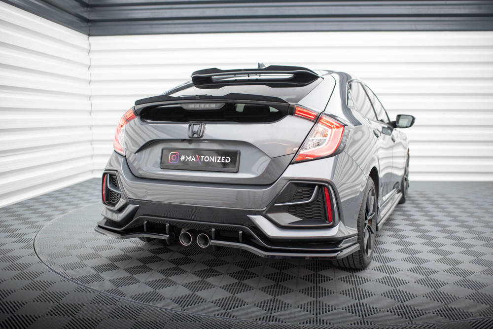 Hinten Splitter V.1 (mit einem vertikalem balken) Honda Civic Sport Mk 10 Facelift