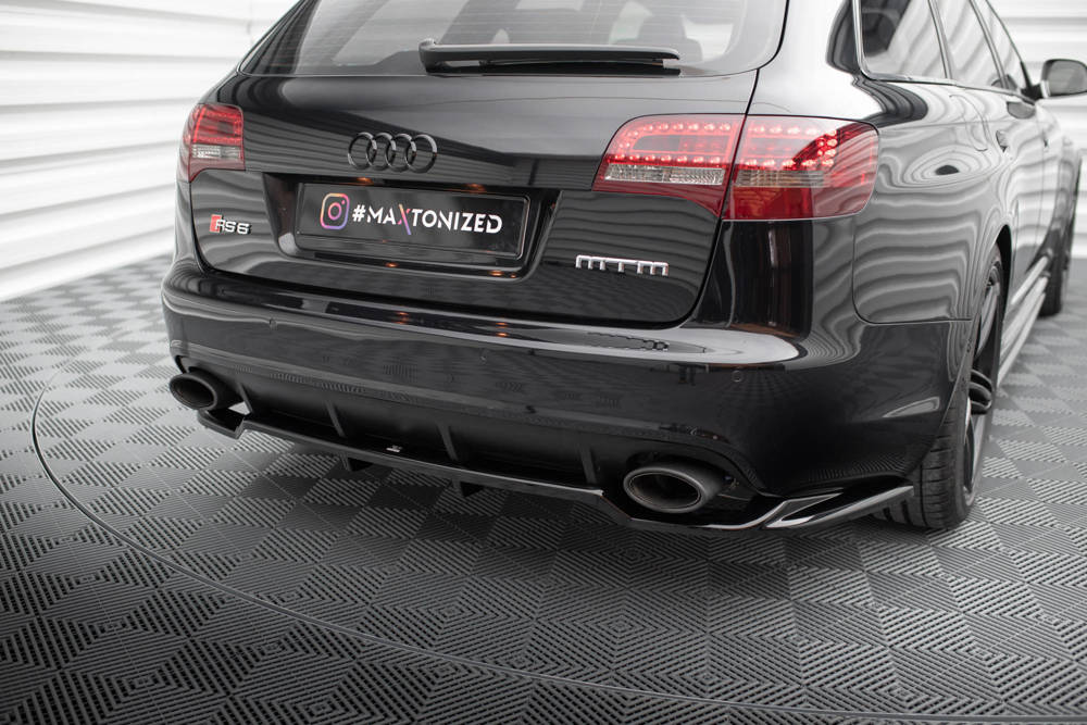 Hinten Splitter (mit einem vertikalem balken) Audi RS6 Avant C6