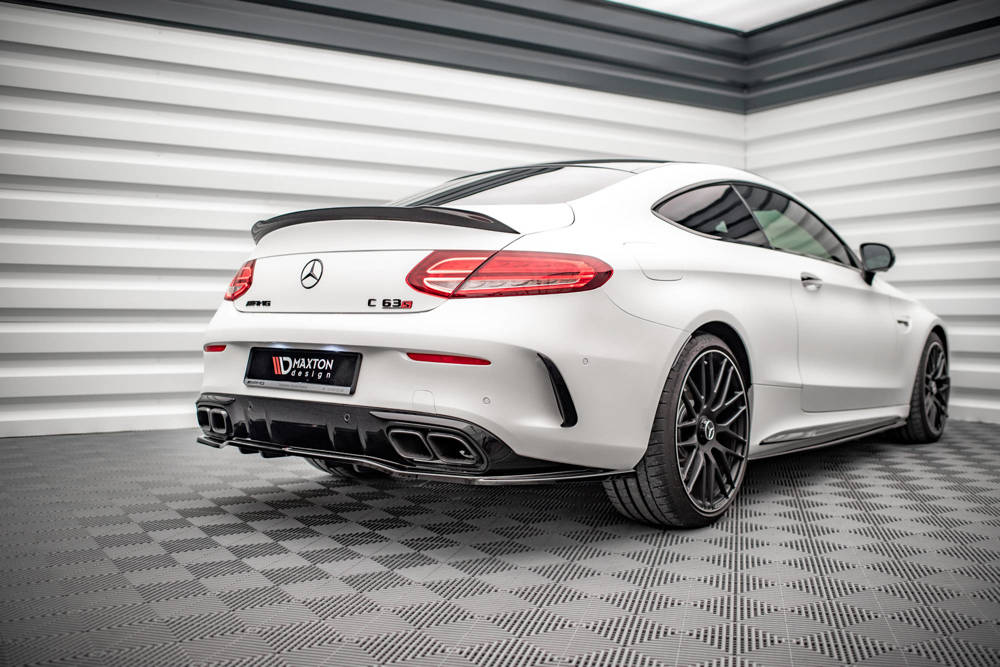 Hinten Splitter (mit einem vertikalem balken) Mercedes-AMG C 63AMG Coupe AMG Aero Pack C205 Facelift