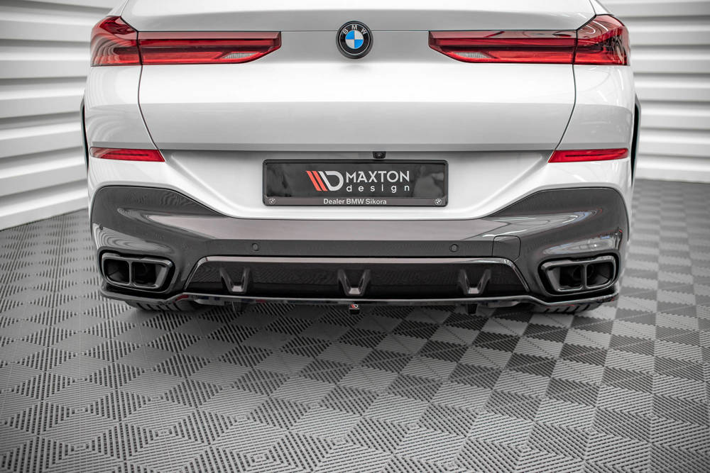 Hinten Splitter (mit einem vertikalem balken) V.1 BMW X6 M-Pack G06