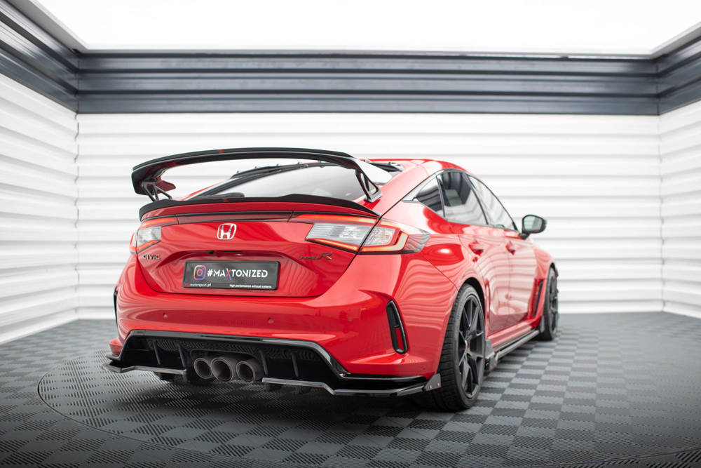 Hinten Splitter (mit einem vertikalem balken) V.1 + Flaps Honda Civic Type-R Mk 11