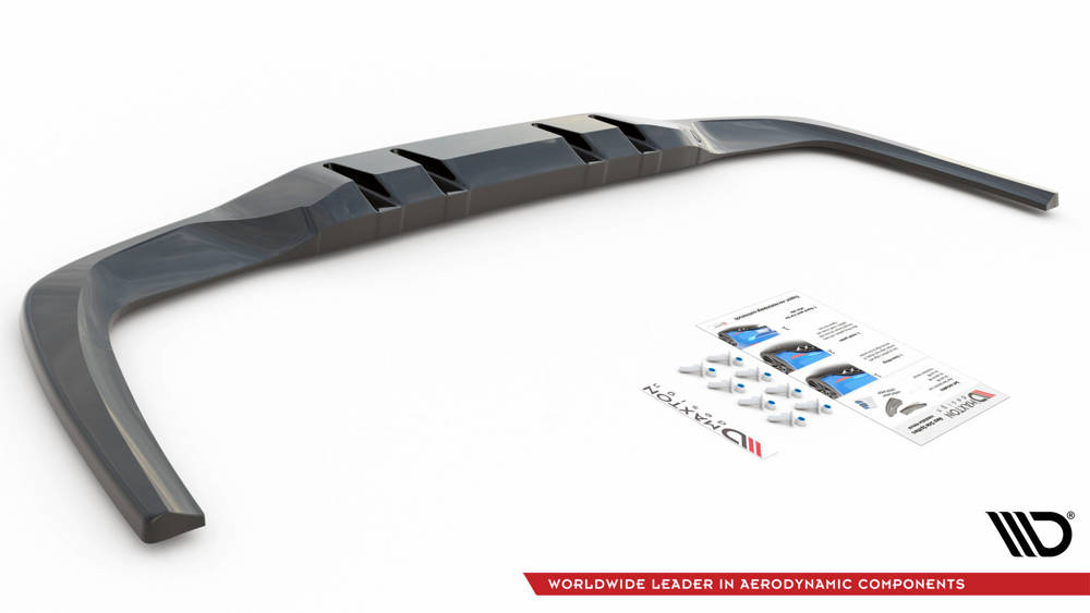 Hinten Splitter (mit einem vertikalem balken) V.1 Mercedes A 35 AMG Sedan V177