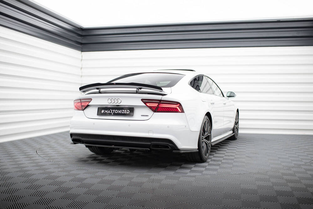 Hinten Splitter (mit senkrechten Balken) Audi A7 S-Line C7 Facelift