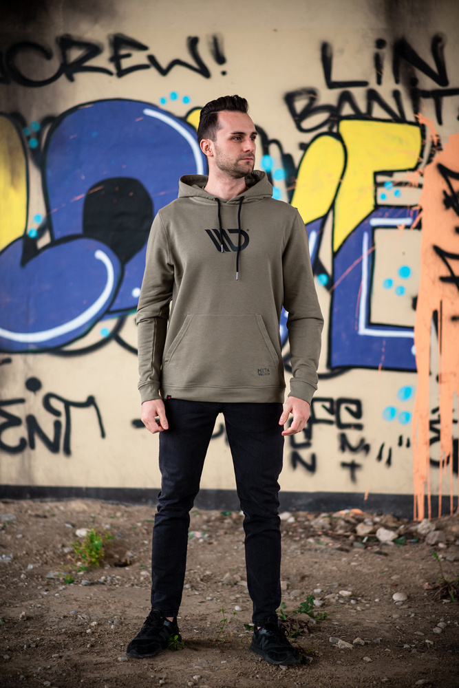 Mens Khaki Hoodie