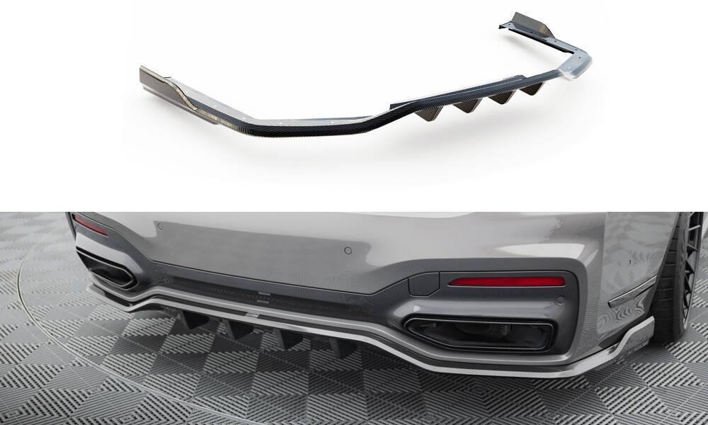 Prepreg Carbon Fiber Rear Splitter BMW 7 M-Pack G11 / G12 Facelift