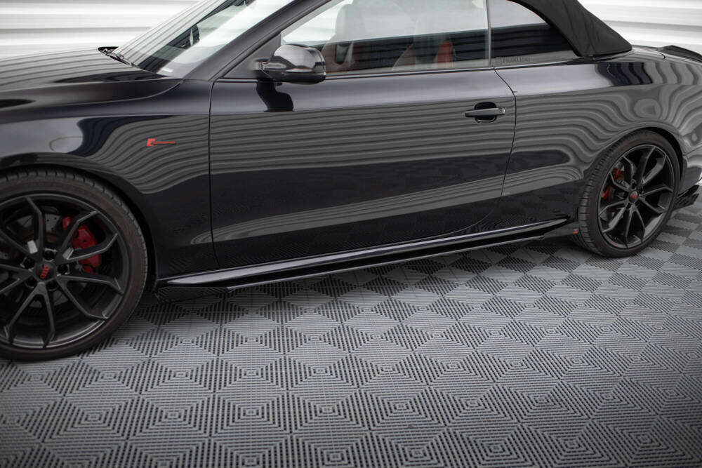 Street Pro Seitenschweller Diffusor + Flaps Audi A5 / A5 S-Line / S5 Coupe / Cabrio 8T / 8T Facelift