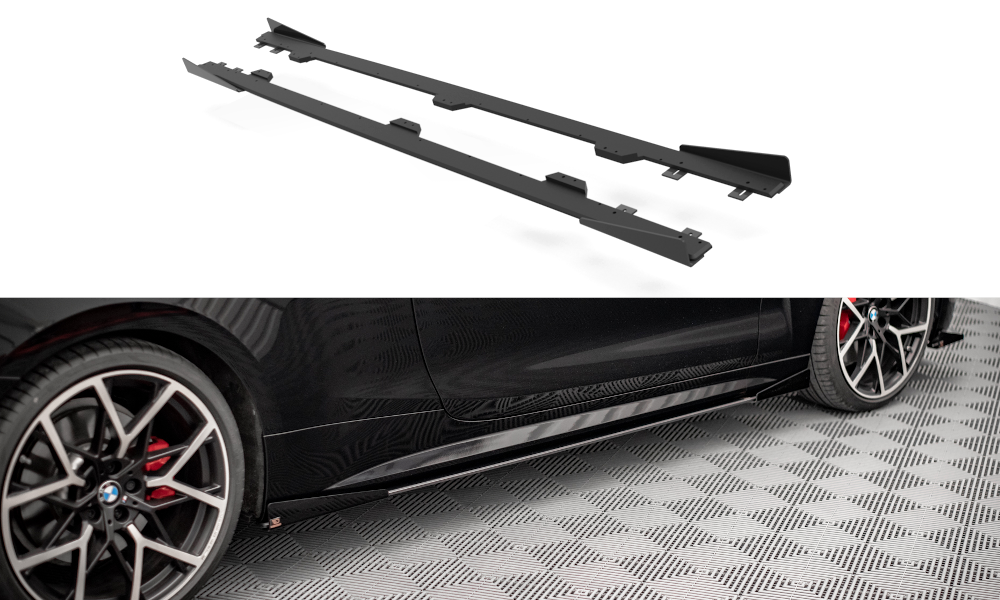 Street Pro Seitenschweller Diffusor + Flaps BMW 4 M-Pack / M440i G22 / G23 / G22 Facelift / G23 Facelift