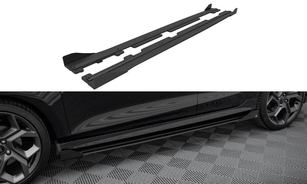 Street Pro Seitenschweller Diffusor + Flaps Ford Fiesta  ST / ST-Line Mk8