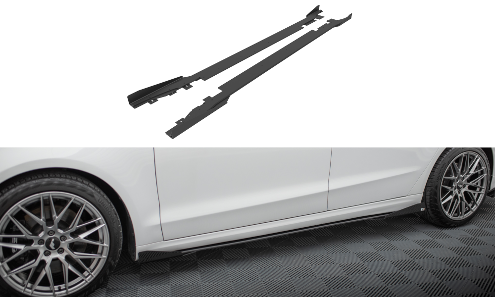 Street Pro Seitenschweller Diffusor + Flaps Ford Mondeo Sport Mk5 Facelift / Fusion Sport Mk2 Facelift