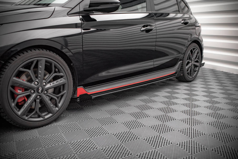 Street Pro Seitenschweller Diffusor + Flaps Hyundai I20 N Mk3