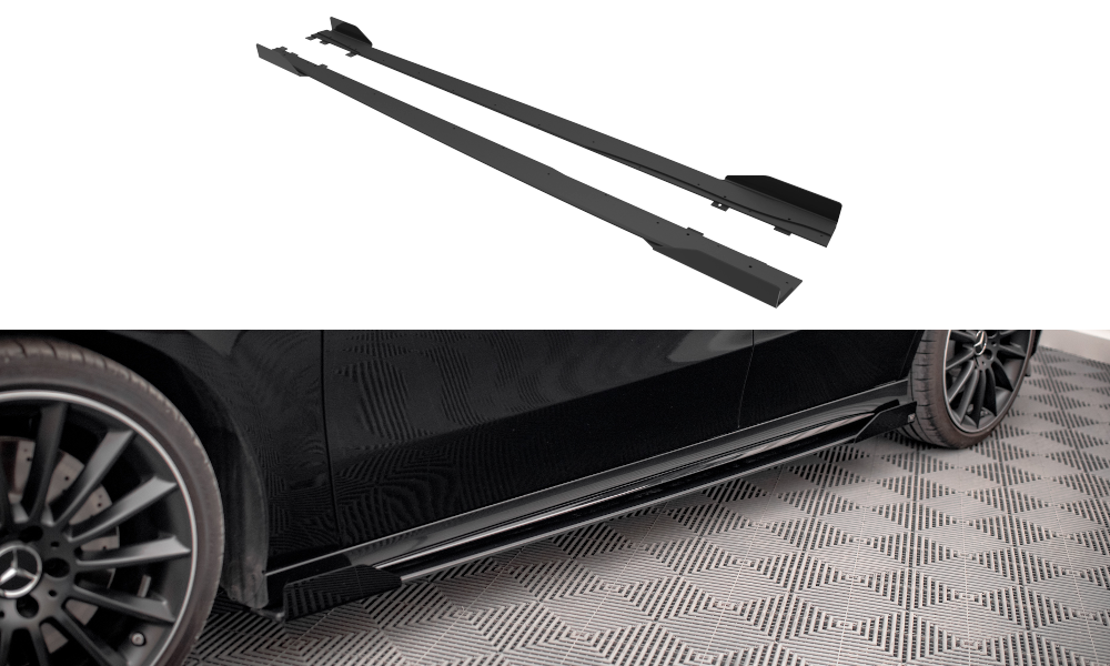 Street Pro Seitenschweller Diffusor + Flaps Mercedes A35 AMG / AMG-Line Aero Pack W177 