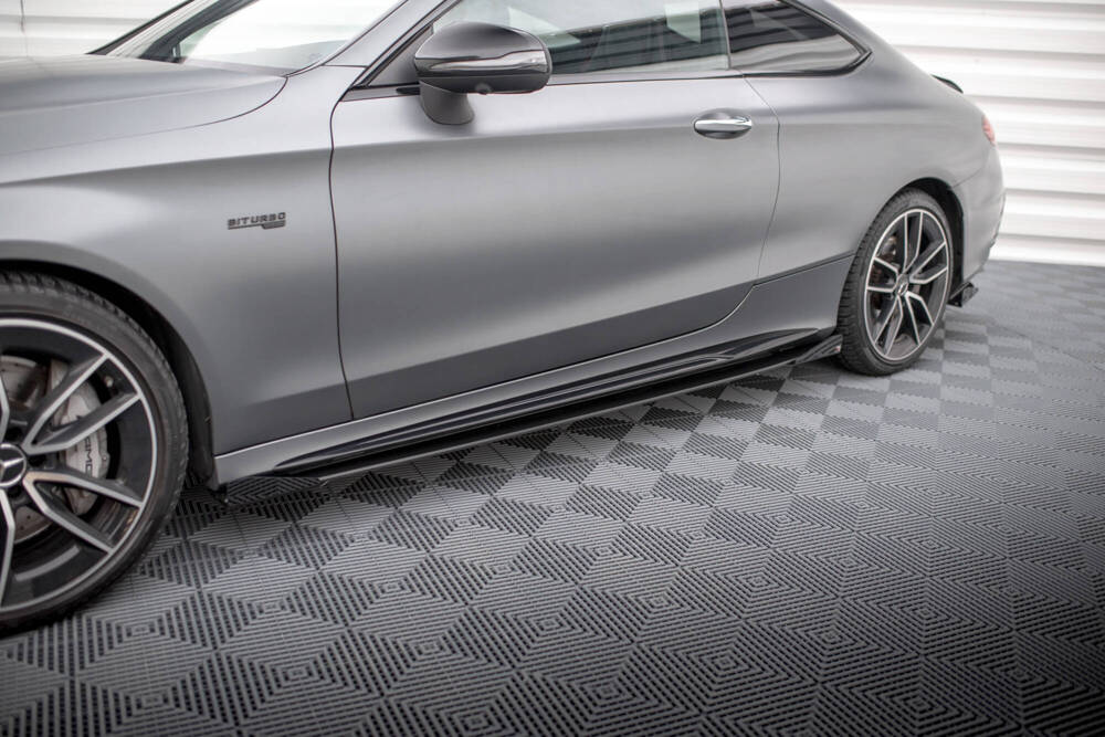 Street Pro Seitenschweller Diffusor + Flaps Mercedes-AMG C43 Coupe / Cabrio C205  Facelift / A205 Facelift