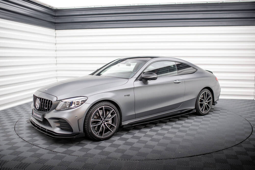 Street Pro Seitenschweller Diffusor + Flaps Mercedes-AMG C43 Coupe / Cabrio C205  Facelift / A205 Facelift