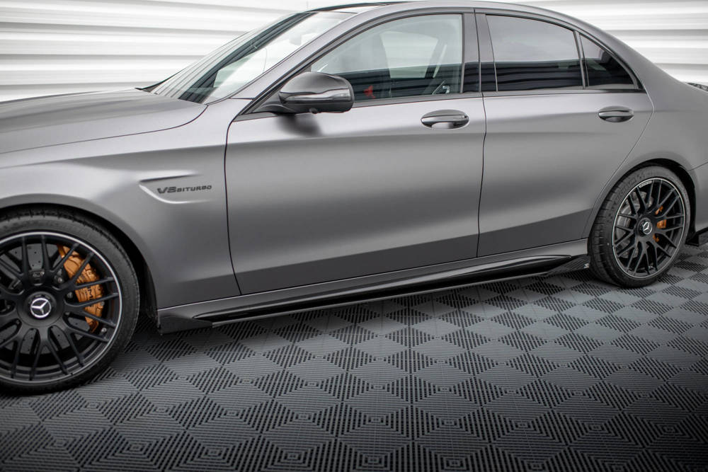 Street Pro Seitenschweller Diffusor + Flaps Mercedes-AMG C63 Sedan / Estate W205 Facelift