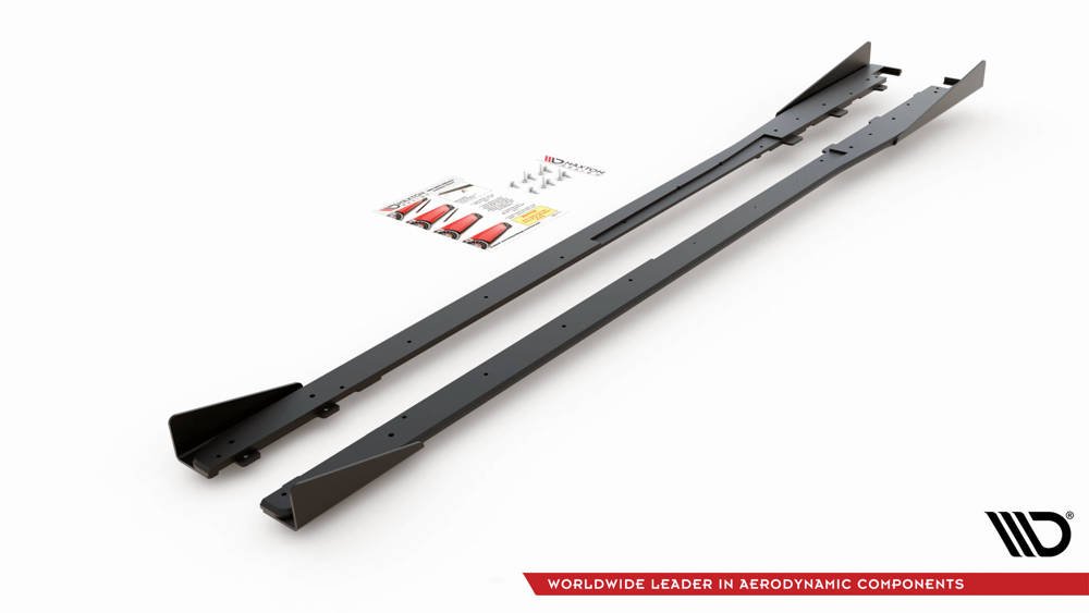 Street Pro Seitenschweller Diffusor + Flaps Toyota GR Yaris Mk4 