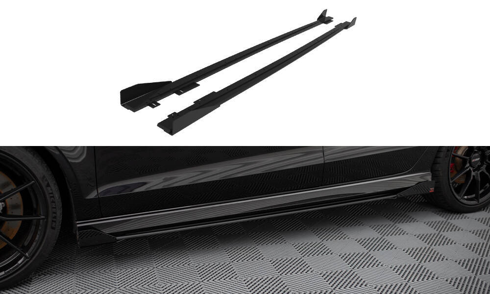 Street Pro Seitenschweller Diffusor V.1 + Flaps Audi RS3 Sedan 8V Facelift