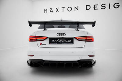 Carbon Spoiler With Internal Brackets Uprights Audi A3 / A3 S-Line / S3 / RS3 Sedan 8V / 8V Facelift