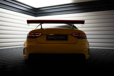 Carbon Spoiler With Internal Brackets Uprights + LED Audi A5 Coupe 8T