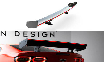 Carbon Spoiler With Internal Brackets Uprights + LED Chevrolet Camaro SS Mk6 Facelift