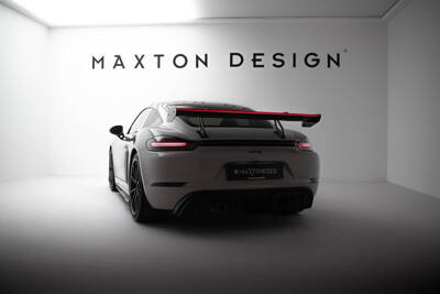 Carbon Spoiler With Upper Swan Mounting V.2 + LED Porsche 718 Cayman 982c