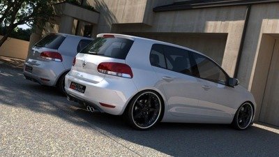 HECKSCHÜRZE VW GOLF VI MIT 2 AUSPUFF