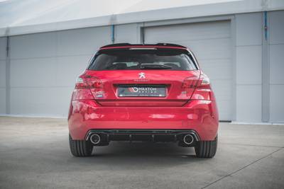 Heckansatz + Endschalldampfer Sportauspuff Attrappe Peugeot 308 GT Mk2 Facelift