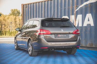 Heckansatz + Endschalldampfer Sportauspuff Attrappe Peugeot 308 SW Mk2 Facelift