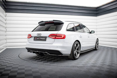 Hinten Splitter (mit einem vertikalem balken) Audi A4 Competition B8 Facelift