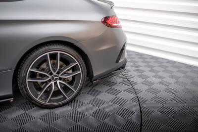 Hinten Splitter (mit einem vertikalem balken) Mercedes-AMG C43 Coupe / Cabrio C205 Facelift / A205 Facelift