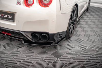 Hinten Splitter (mit einem vertikalem balken) Nissan GTR R35 Facelift