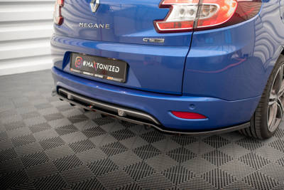 Hinten Splitter (mit einem vertikalem balken) Renault Megane GT Line Grandtour Mk3 Facelift