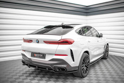 Hinten Splitter (mit einem vertikalem balken) V.1 BMW X6 M-Pack G06